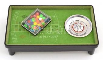 Mini rulett eredeti dobozában, h: 20,5 cm