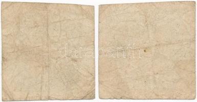 Komárom 1849. 5kr (2x) két különböző nyomólemezzel készült példány, eltérések az "5"-ös né...