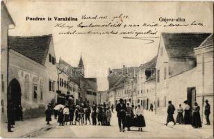 1905 Varasd, Warasdin, Varazdin; Gajeva ulica / utca, üzletek. Verlag von C. Trampus. 168. / street view, shops (fa)