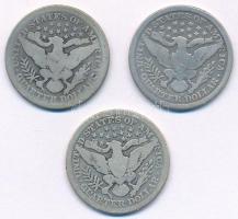 Amerikai Egyesült Államok 1893-1915. 1/4$ Ag "Barber" T:3 ph.
USA 1893-1915. 1/4 Dollar A...