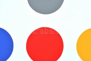 Dévényi János (1956-): Színes körök. Akril, vászon, jelzett (hátoldalán), 30x30 cm