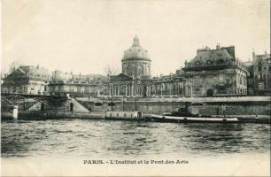 Paris, LInstitut et le Pont des Arts / bridge, ship