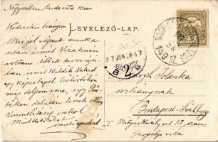 1907 Vízakna, Salzburg, Ocna Sibiului; Sós gyógyfürdő, kút. Takáts Jenő kiadása / Brunnen / salt bat...