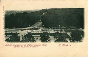 Saint-Cloud, Parterre, emplacement du chateau impérial détruit pendant la guerre de 1870/71 /the place os the destroyed imperial castle, garden