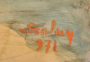 Szalay jelzéssel: Szentendre. Akvarell, papír, törésnyomokkal, felcsavarva, 50×64 cm