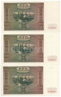 Lengyelország / Német megszállás 1941. 100Zl (3x) sorszámkövetők T:I,I- 
Poland / German Occupation...