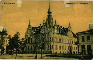 1908 Karánsebes, Caransebes; Városháza, Takarékpénztár. W. L. 1479. / Primaria / town hall, savings bank (fl)