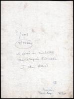 1965 Oláh Mária (?-): A festő és modellje. Akvarell, papír, jelzett, 32×24 cm