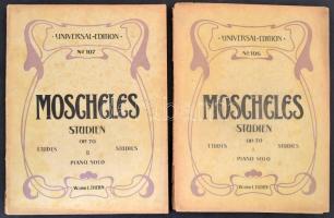 Moscheles Studien I-II. kottafüzetek papírborítóval