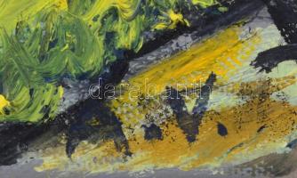 A.V. jelzéssel: Folyóparti táj. Olaj, vászon, hátoldalán is jelzett, datált, 30x40 cm