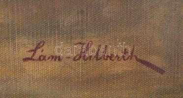 Hilberth Irén, Lám Árpádné (1872-1925): Virágcsendélet. Olaj, vászon, jelzett, keretben, 72x59 cm