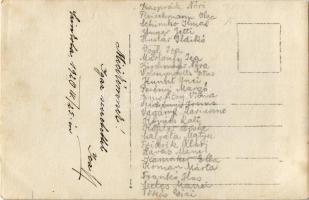 1920 Budapest XVI. Cinkota, leányiskola növendékei, photo  (EB)