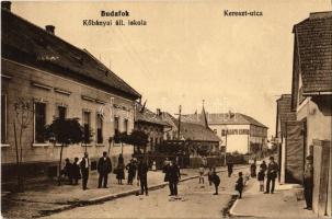 Budapest XXII. Budafok, Kereszt utca, Kőbányai állami elemi iskola. Budafoki Könyvnyomda kiadása