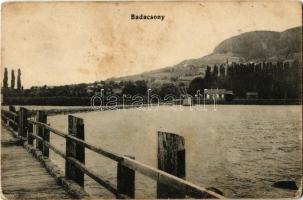 1913 Badacsony, látkép. Lépjünk be a Balatoni Szövetségbe! reklám (fl)