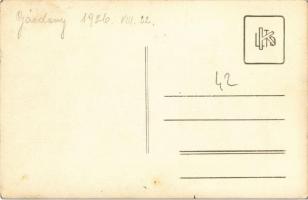 1926 Gárdony, Velencei-tó, fürdőzők evezős csónakban, strand. photo