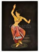 Jelzés nélkül: Indiai táncosnő, olaj, farost, 28×20 cm