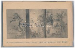 19 db RÉGI japán képeslap kis albumban / 19 pre-1945 Japanese postcards in a samll album