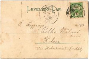 1908 Pöstyén, Pistany, Piestany; Szent István út. Zoller József 113. sz. / street view (r)