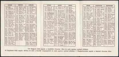 1942 "Jézus szíve bízom benned!" Korda Ipari és Kereskedelmi Rt. kártyanaptár