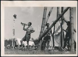 1933 Gödöllő Jamboree, izraeli cserkészek, fotó, 13×18 cm