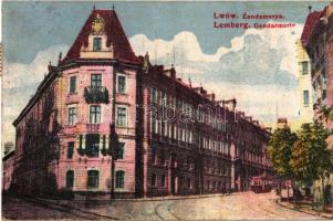 Lviv, Lwów, Lemberg; Gendarmerie, tram / Zandamerya
