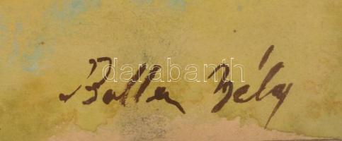 Balla jelzéssel: Tájkép, Akvarell, papír, üvegezett keretben, 28x38 cm