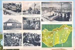 cca 1954 A fejlett, korszerű mezőgazdaságért - plakát, kiadja: Magyar Függetlenségi Népfront Országo...