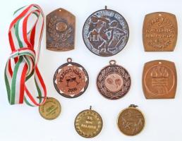 9db klf modern sportérem, közte Tóth Sándor (1933-) 1995. " 1995. "Citius Altius Fortius Nyíregyháza 1995. július 27-30" Ifjúsági Atlétikai Európa Bajnoksági Br emlékérme füllel (65mm) T:vegyes