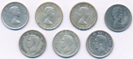 Kanada 1945-1968. 10c Ag (7xklf) T:2-3
Canada 1945-1968. 10 Cents Ag (7xdiff) C:XF-F