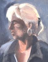 Csernus jelzéssel: Női portré. Olaj, farost, 70×50 cm