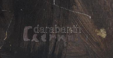 Csernus jelzéssel: Női portré. Olaj, farost, 70×50 cm