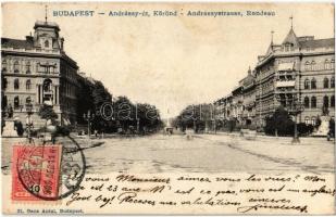 Budapest VI. Andrássy út, Körönd. Ganz Antal 31. TCV card