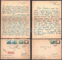 cca 1955-1963 Kárpáthy Gyula (1922-2005) író részére írt 3 db levél és 1 db képeslap