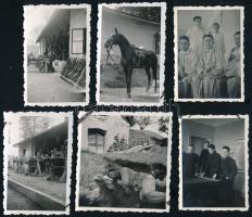cca 1940 Magyar királyi katonafotók, 12 db, 6×4 és 6×9 cm közötti méretekben