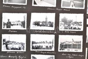 1934 Al-dunai és bulgáriai hajókirándulás képei albumlapokon, 74 db fotó, 6×9 és 11×17 cm-es méretbe...