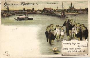 Konstanz with frogs Litho (EK)