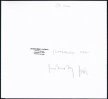 1983 Jankovszky György (1946-): New York World Trade Center, feliratozva, aláírt, pecséttel jelzett,...