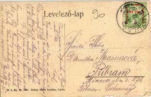 1915 Gyula, Kossuth Lajos tér, Schmidt Gyula Vas és fémáruház fiók üzlete (lőpor és lőfegyverek kaph...