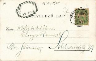 1901 Lippa, Lipova; Fő tér, utca, üzletek / main square, shops, street view