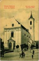 Rohonc, Rechnitz; Római katolikus templom. W. L. 2398. / Röm. kath. Kirche / Catholic church (apró lyukak / tiny pinholes)