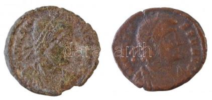 Római Birodalom / Siscia / Valens 364-367. AE3 Cu (2xklf)(1,88g, 2,35g) T:2- patina Roman Empire / Siscia / Valens 364-367. AE3 Cu (2xdiff), D N VALEN-S P F AVG / GLORIA RO-MANORVM - ASISC, D N VALEN-S P F AVG / GLORIA RO-MANORVM - DBSISC (1,88g, 2,35g) C:VF patina RIC IX 5b type i, iv