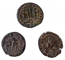 Római Birodalom IV. század 3db rézpénz II. Constantinus és I. Valentinianus idejéből T:2,2-
Roman E...
