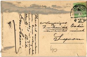 1913 Nagyvárad, Oradea; Kishíd és környéke, templom, villamos, Lőrincz Mór üzlete / bridge, church, ...