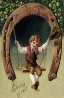 New Year Embossed Litho