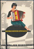 1958-1960 Hangszer reklámplakát, kis példányszámban megjelent (1500), szép állapotban, 23,5×16,5 cm