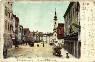 1901 Steyr, street view, market. Ottmar Zieher (EK)