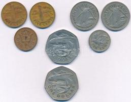 Barbados 1973-1980. 1c - 1$ (8xklf) T:2 Barbados 1973-1980. 1 Cent - 1 Dollar (8xdiff) C:XF