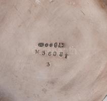 Régi James Deakin & Sons, Sheffield ezüstözött alpakka kávés kiöntő, enyhén kopott, m: 19,5 cm