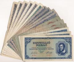 54db-os vegyes magyar pengő bankjegy tétel T:III,III-