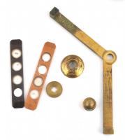 XIX. sz. eleje: B. Martin, London mikroszkóp, réz, jelzett, hiányos, egy lencse eltört, nem hozzá va...